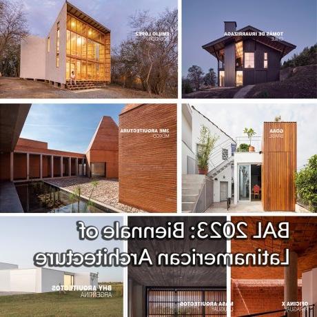 来自bal2023:拉丁美洲建筑双年展的各种建筑项目的照片拼贴